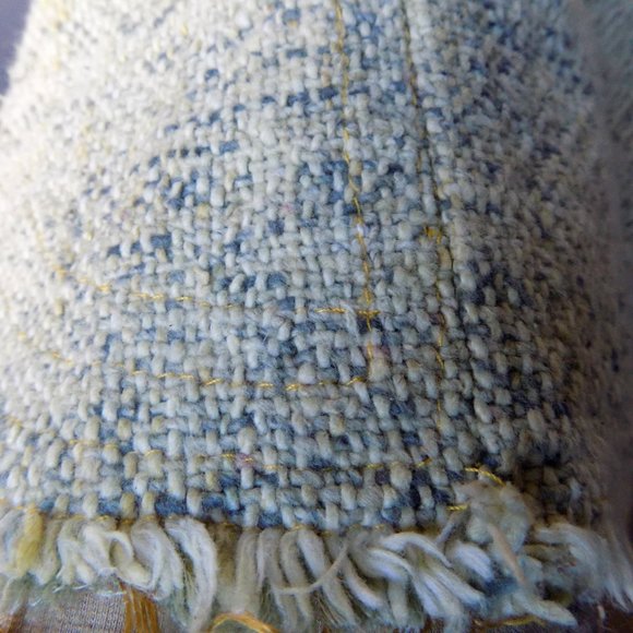 CESAR ARELLANES Multi Fabric Neutral Colored Tweed Jacket Women's Size Medium - Picture 7 of 7